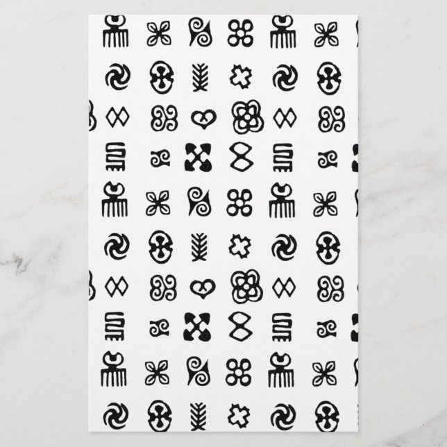 Papier Symboles africains Adinkra (Devant)