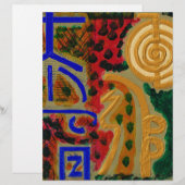 Papier Symboles principaux de guérison REIKI (Devant / Derrière)