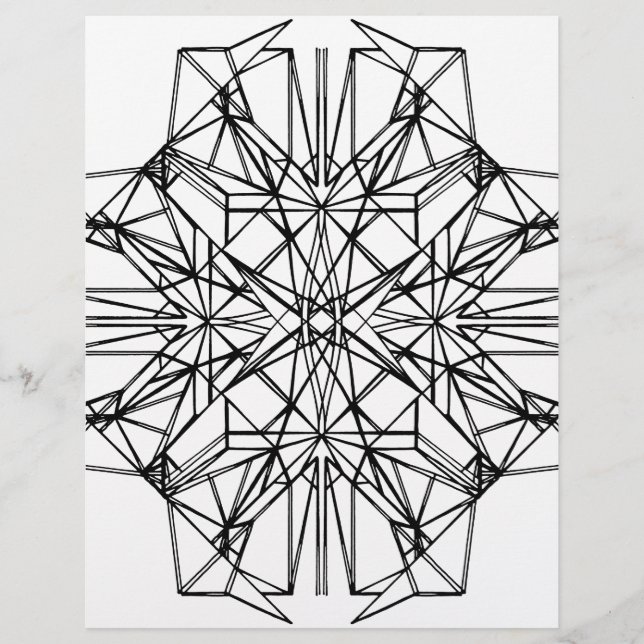 Papier symétrie géométrique (Devant)