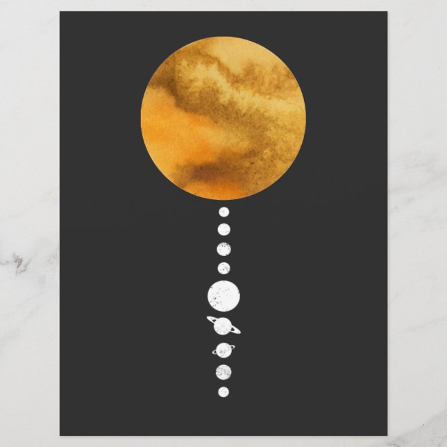 Papier Système solaire minimal (Devant)