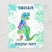 Papier T-Rex 5e anniversaire Budget du parti (Dos)