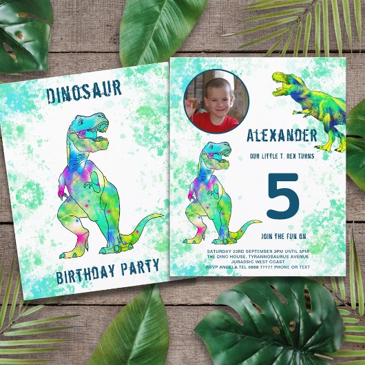 Papier T-Rex 5e anniversaire Budget du parti