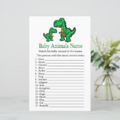 Papier T-rex Bébé Animaux Nom Jeu (Debout devant)