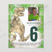 Papier T-Rex Dinosaur Budget de la fête d'anniversaire (Devant)