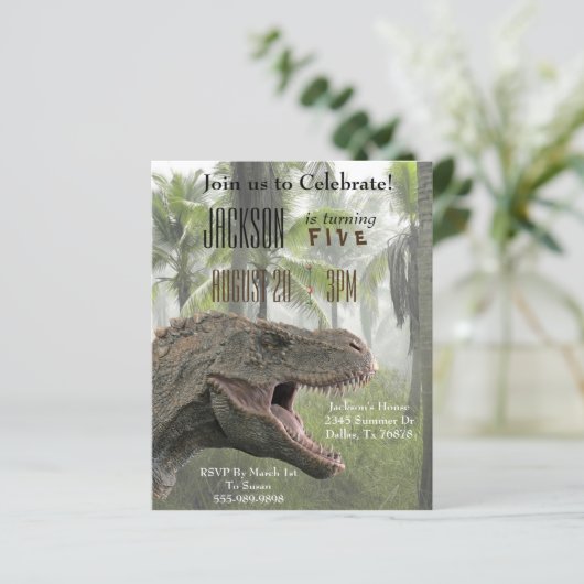 Papier T-Rex Tyrannosaurus Rex Dinosaur Budget d'annivers (Debout devant)