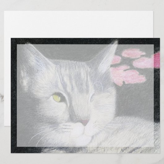Papier Tabby Cat (Devant / Derrière)