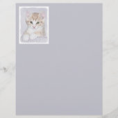 Papier Tabby Orange Kitten Peinture - Art Chat original (Devant)