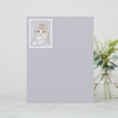 Papier Tabby Orange Kitten Peinture - Art Chat original (Debout devant)