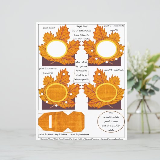 Papier Table d'action de grâces Maple Leaf Encadrement de (Debout devant)