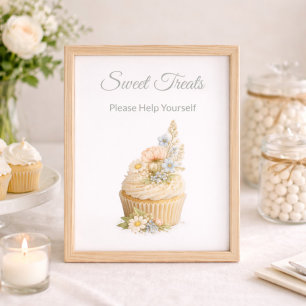 Papier Table de desserts pour l'événement des fleurs sauv