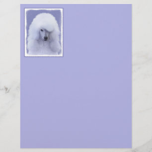 Papier Tableau blanc standard de caniche - Art original d