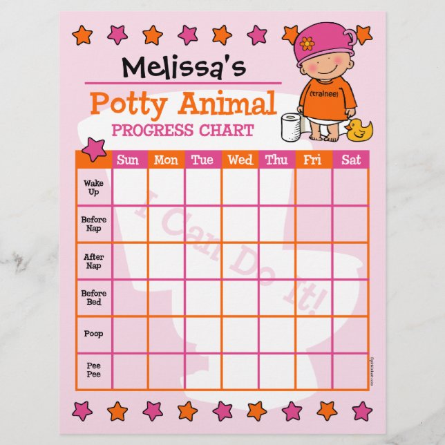 Papier Tableau de formation de fille d'animal de pot (Devant)