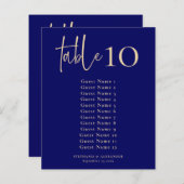 PAPIER Tableau de numéros de table et de plan de t (Devant / Derrière)