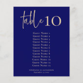 PAPIER Tableau de numéros de table et de plan de t (Dos)