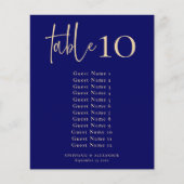 PAPIER Tableau de numéros de table et de plan de t (Devant)