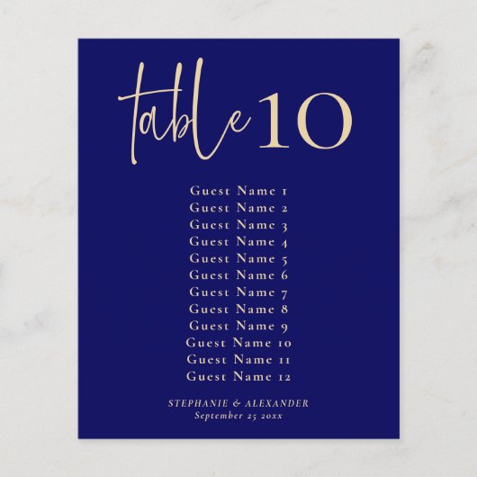 PAPIER Tableau de numéros de table et de plan de t (Devant)