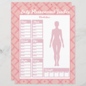 Papier Tableau de perte de poids de l'outil de mesure du (Devant / Derrière)