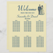 Papier Tableau de sièges Mariage de la chambre de la mari (Devant / Derrière)