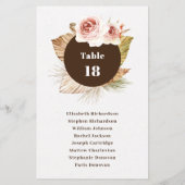 Papier Tableau des sièges mariages fleuris du désert (Dos)