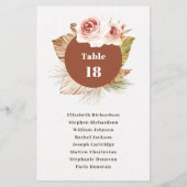 Papier Tableau des sièges mariages fleuris du désert (Dos)