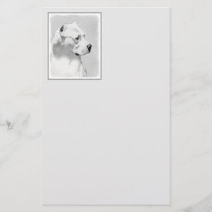Papier Tableau Dogo Argentino - Art Chien original