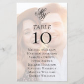 Papier Tableau Mariage de superposition de photo Monogram (Devant)