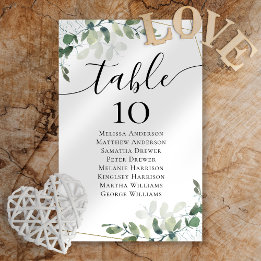Papier Tableau Mariage de table Eucalyptus BUDGET
