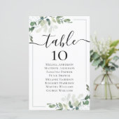 Papier Tableau Mariage de table Eucalyptus BUDGET (Debout devant)