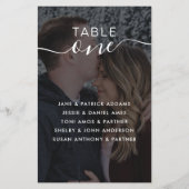 Papier Tableau Mariage photo Numéro 1-10 Tableau de siège (Dos)