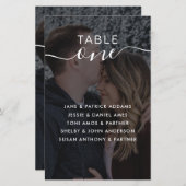 Papier Tableau Mariage photo Numéro 1-10 Tableau de siège (Devant / Derrière)