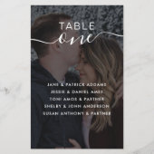 Papier Tableau Mariage photo Numéro 1-10 Tableau de siège (Devant)