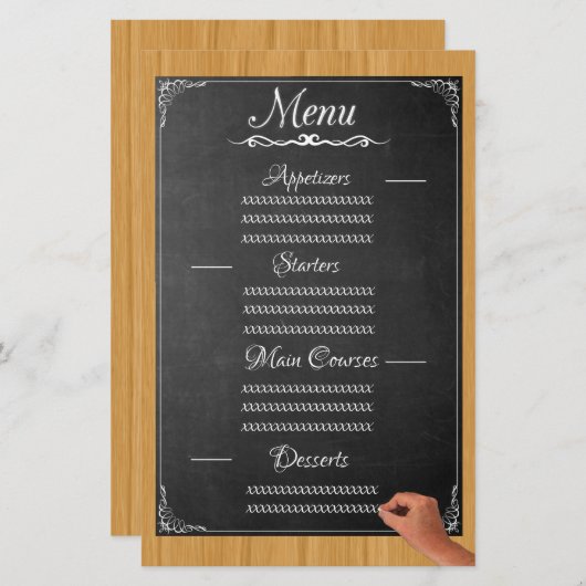 Papier Tableau noir (Devant / Derrière)