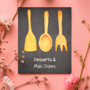 Papier Tableau noir Ustensiles jaunes Recette Divider