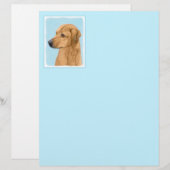 Papier Tableau Rhodesian Ridgeback - Art Chien original (Devant / Derrière)