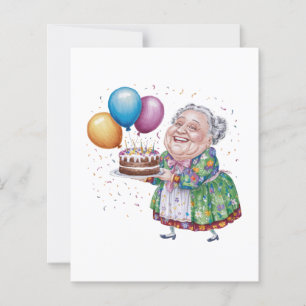 Papier Tablier floral drôle de grand-mère pour l'annivers