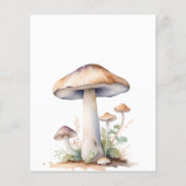 Papier Tabouret en bois et Baby shower de champignon (Dos)