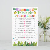 Papier Taco Baby shower Voudrait-Elle Plaire Jeu Cactus t (Debout devant)