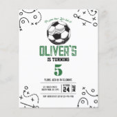 Papier Tactique de soccer moderne Budget Invitation d'ann (Devant)