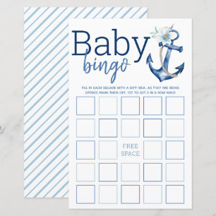 Papier Tags du Merci de Baby shower nautique Blue Water