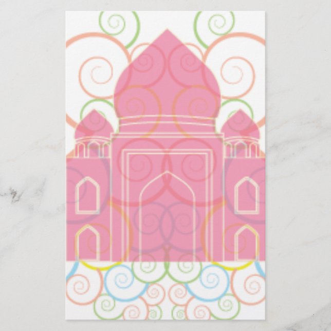 Papier Taj Mahal rose (Devant)