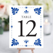 Papier Talavera Mariage mexicain Numéro de table