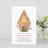 Papier Tall Gingerbread House Fête Invitation (Debout devant)