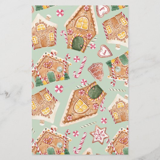 Papier Tall Gingerbread House Fête Invitation (Dos)