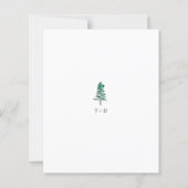 Papier Tamara Pine Tree Faire-part de mariage moderne (Dos)