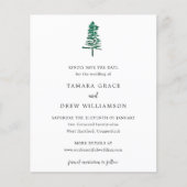 Papier Tamara Pine Tree Mariage moderne Enregistrer la da (Devant)
