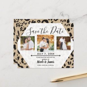 Papier Tan Brown et noir Cheetah Leopard Enregistrer la d