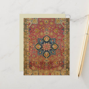 Papier Tapis persan asiatique Kashan en or rouge