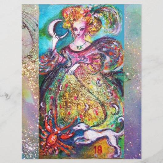 PAPIER TAROTS DES OMBRES PERDUES / LA DAME DE LUNE EN BLE (Devant)