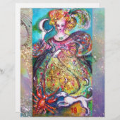 PAPIER TAROTS DES OMBRES PERDUES / LA DAME DE LUNE EN BLE (Devant / Derrière)