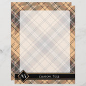 Papier Tartan beige et Brown (Devant / Derrière)